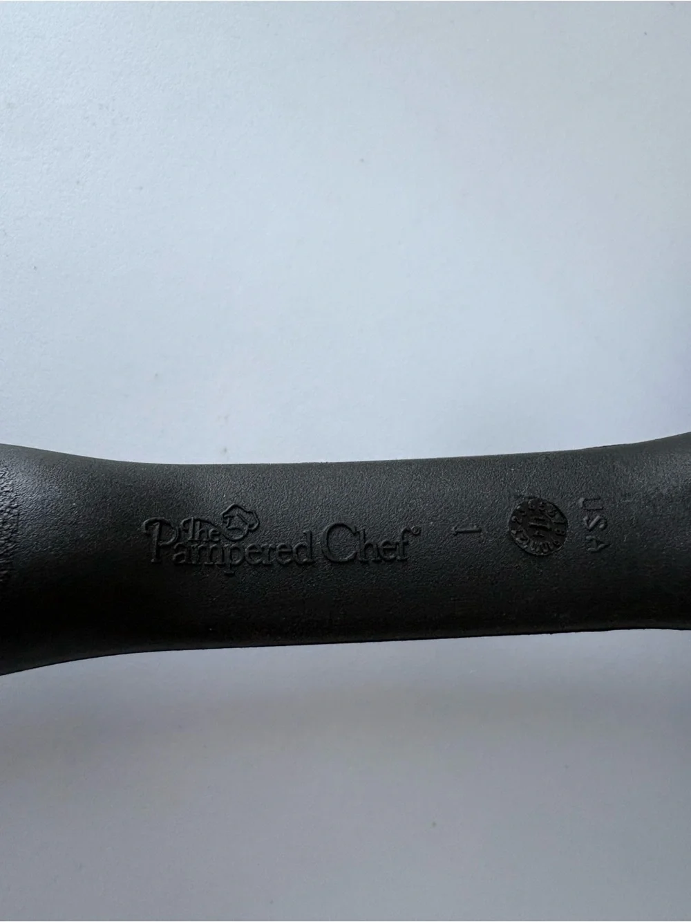 Pampered Chef Scoop ‘N Drain Slotted Spoon Strainer Black